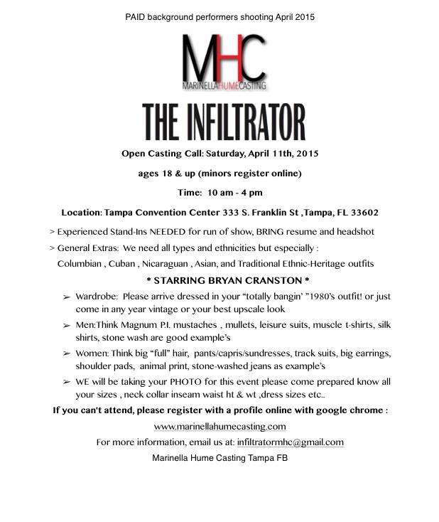 The Infiltrator - Extras Open Casting Session